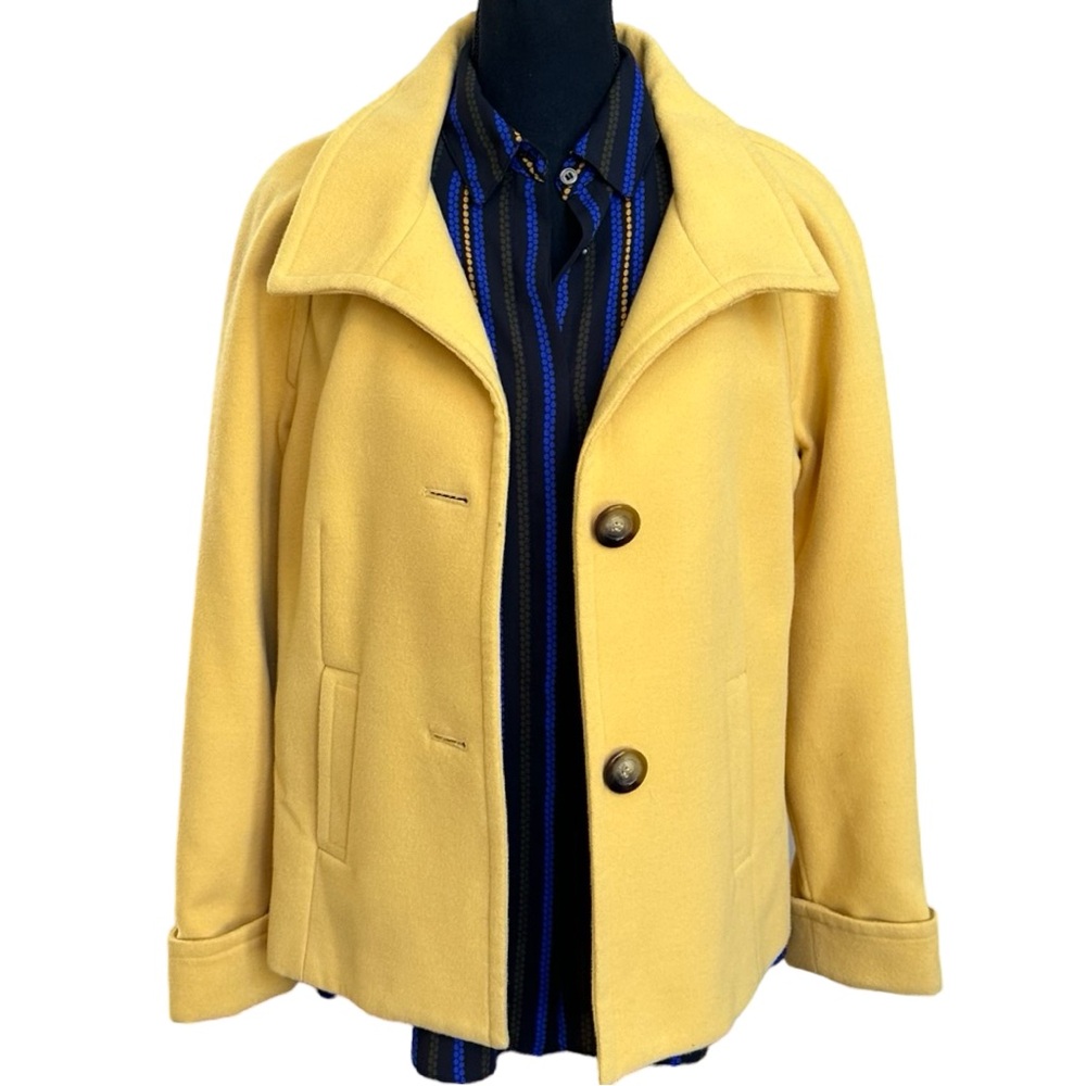 Laura Ashley Yellow Pea Coat